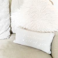 'All Of Me Loves All Of You' Soft Grey Cushion